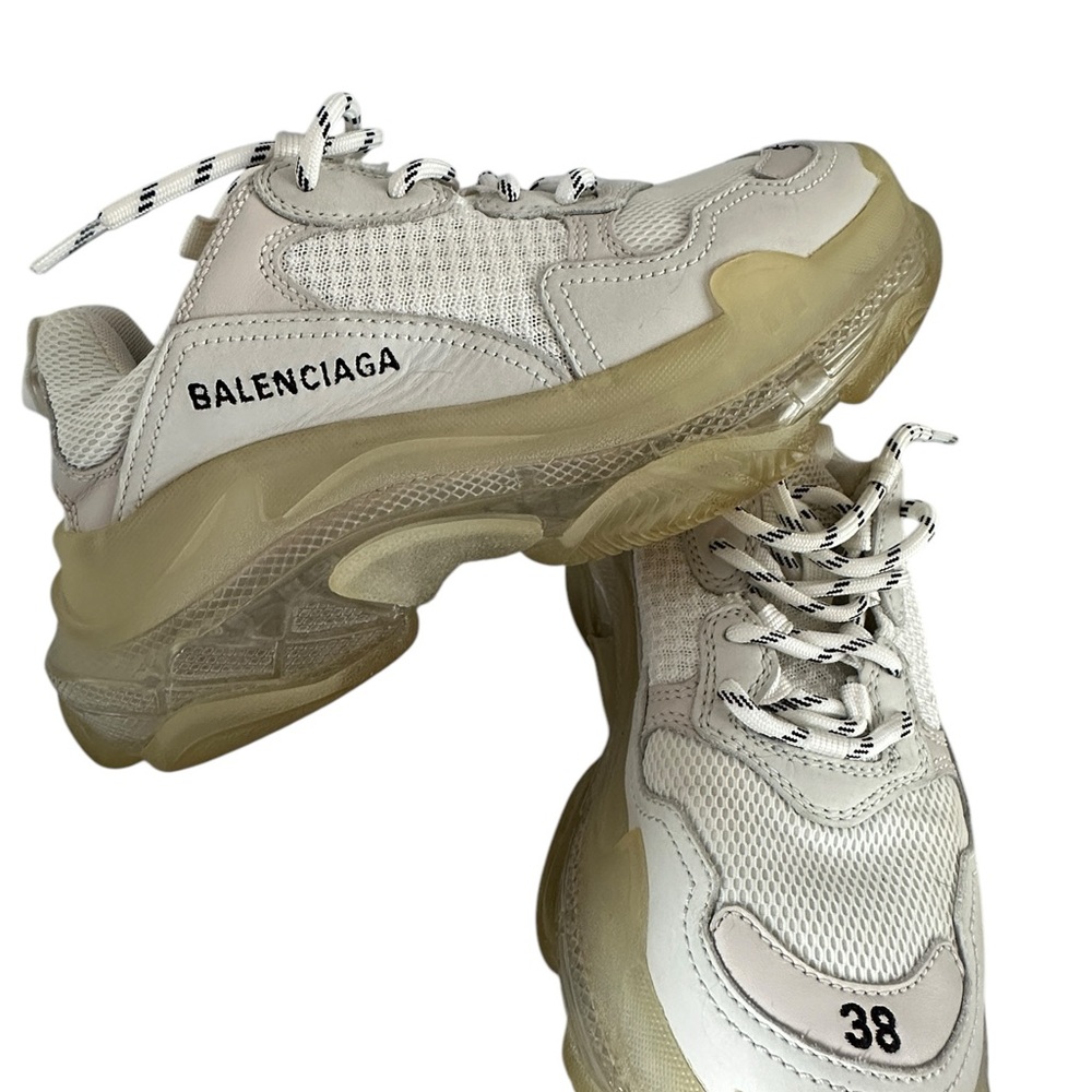 BALENCIAGA TRIPLE S CLEAR SOLE 38 EUC
